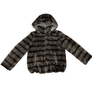Vintage Winter Coat for women size S Faux Fur Brown Size S Jacket Windbreaker